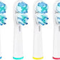 4 pcs Tête de Brosse à dent dual clean