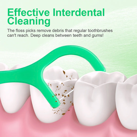 Bâtonnet de fil dentaire à la menthe