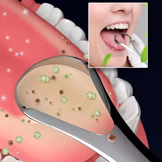 1/2/4 pièces Grattoirs à langue réutilisables en acier inoxydable